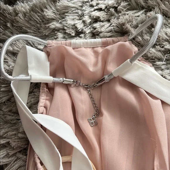 NWT BCBGMaxAzria “CONSTANTINE” Pink & Blue Pleated Maxi Dress – Size XXS - Picture 13 of 17